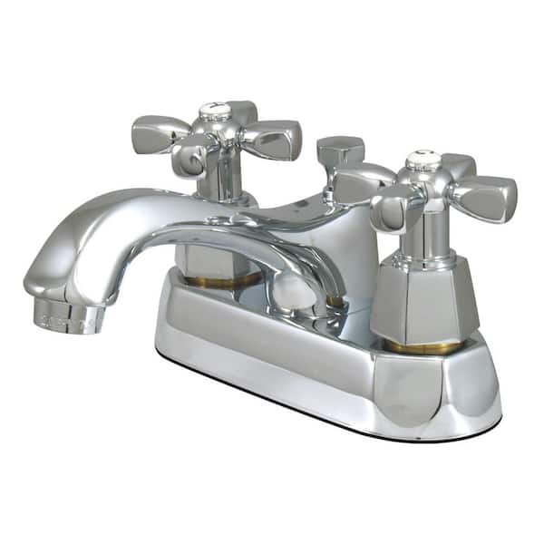 Kingston Brass Metropolitan 4 in. Centerset Double Handle Bathroom Faucet in Polished Chrome