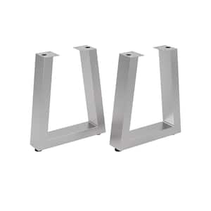 16 1/8 in. (410 mm) Stainless Steel U-Shaped Bench Legs with Leveling Glide (2-Pack)