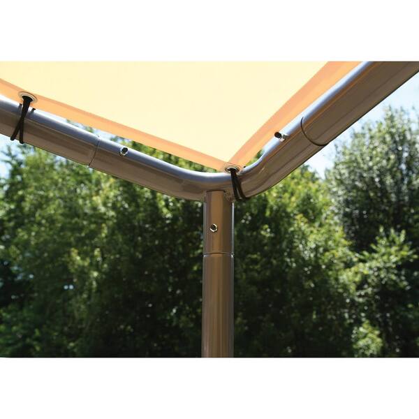 Marzipan Tan ShelterLogic 10 x 6 Solano Gazebo Canopy Charcoal Carbon