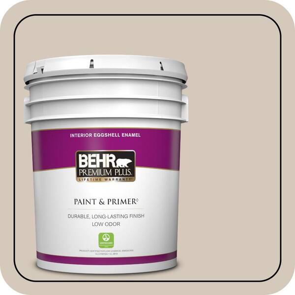 BEHR PREMIUM PLUS 5 gal. #BNC-02 Understated Eggshell Enamel Low Odor Interior Paint & Primer