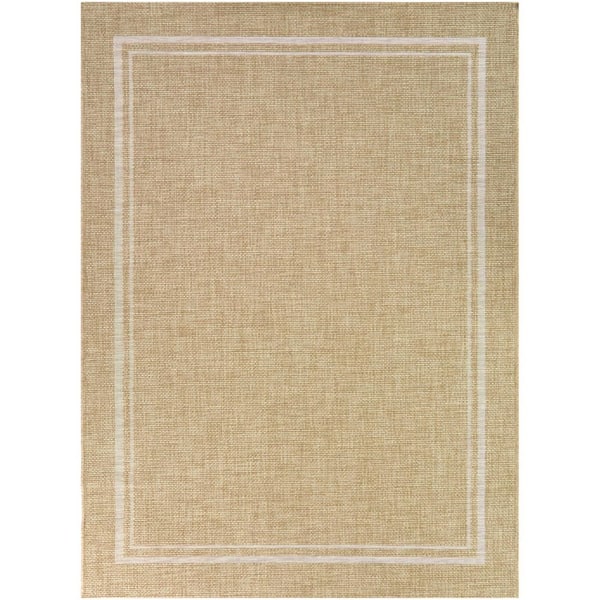 Proust Cream 5 ft. 3 in. x 7 ft. Border Indoor/Outdoor Area Rug