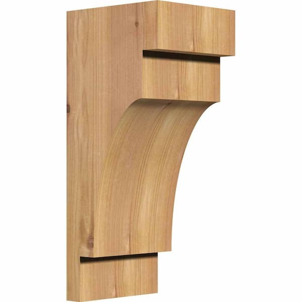 Ekena Millwork 5-1/2 in. x 6 in. x 14 in. Western Red Cedar Mediterranean Smooth Corbel