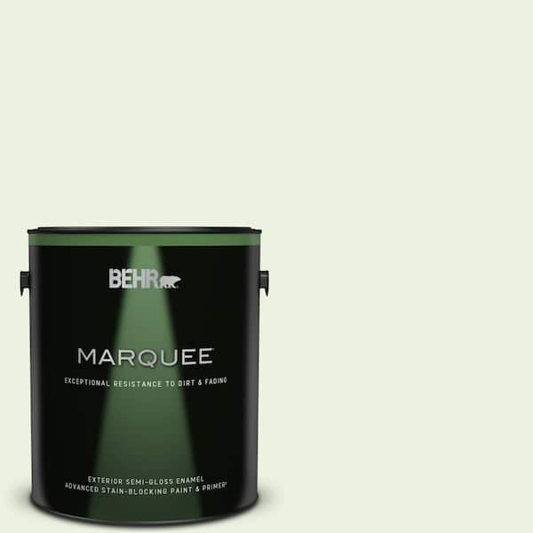 BEHR MARQUEE 1 gal. #P380-1 Magic Mint Semi-Gloss Enamel Exterior Paint & Primer