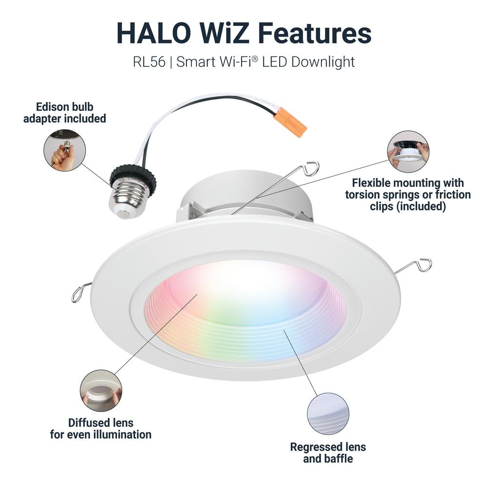White Aluminum Smart Wi-Fi LED Recessed Downlight