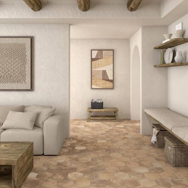 Cotto Revival Alpaca 8 in. x 9 in. Matte Porcelain Hexagon Floor Tile (449.76 sq. ft. /pallet)