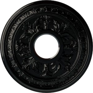 1-1/2 in. x 15-3/8 in. x 15-3/8 in. Polyurethane Baltimore Ceiling Medallion, Black Pearl