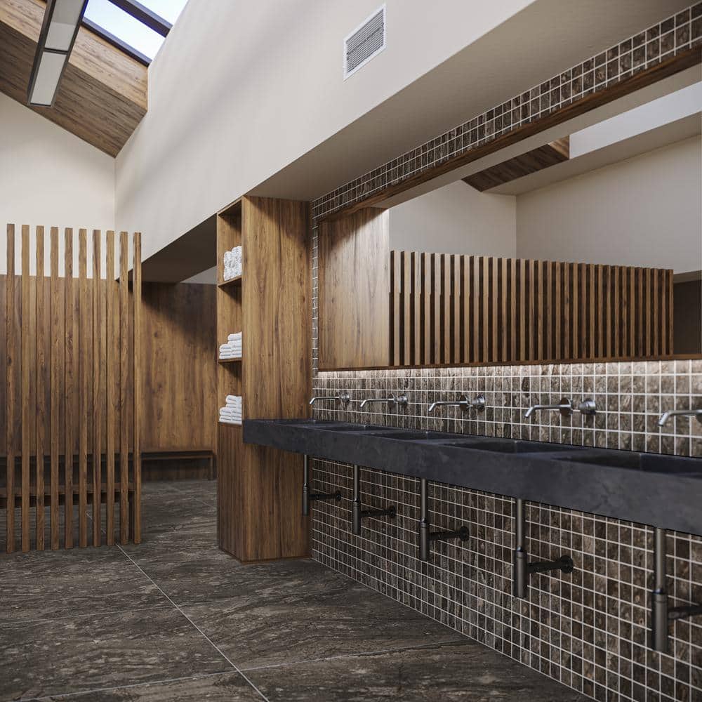 Earth Brown Matte Porcelain Mosaic Tile for Indoor and Outdoor Use