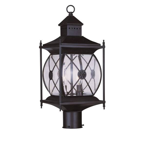 Livex Lighting Providence 2 Light Bronze Outdoor Post Top Lantern