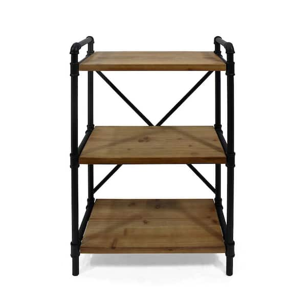 StyleWell 43 in. Black 3-Shelf Basic Bookcase with Adjustable