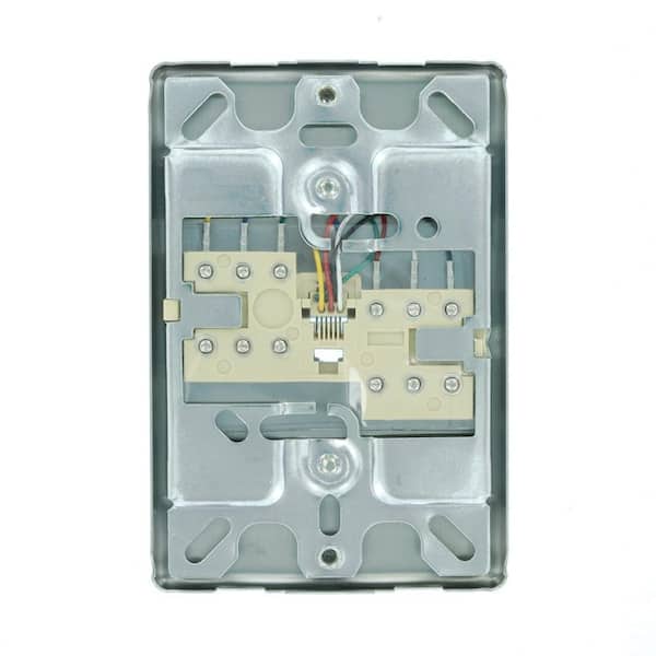 6P6C Leviton 40238-T Standard Telephone Wall Jack Screw Terminals Light Almond 6P6C Leviton 40238-T Standard Telephone Wall Jack Screw Terminals Light Almond