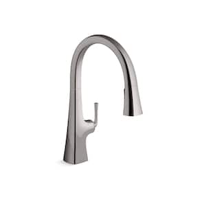 Graze Touchless Single-Handle Pull-Down Kitchen Sink Faucet with 3-Function Sprayhead in Vibrant Titanium