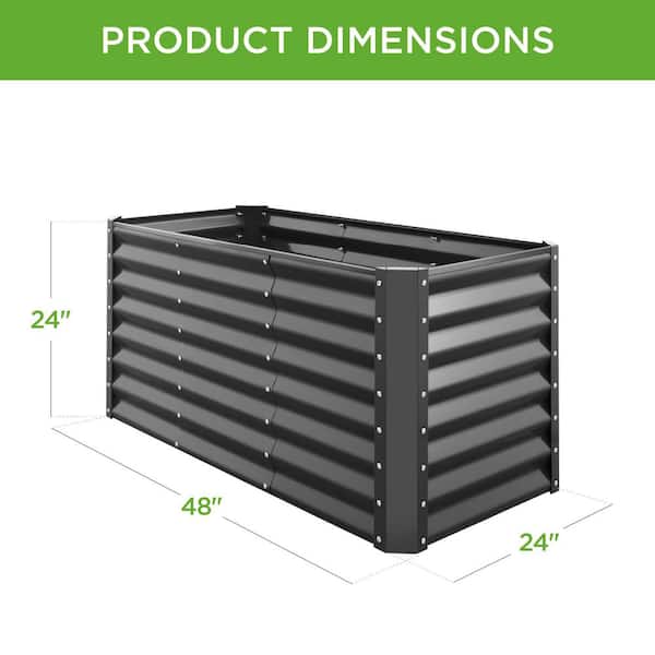 Best Choice Products 4 ft. x 2 ft. x 2 ft. Gray Rectangular Steel