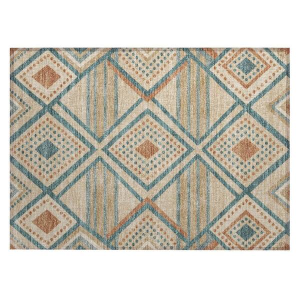 Chantille Machine Washable Indoor/Outdoor Abstract ACN3128 Flax 3 ft. x 4 ft. Area Rug