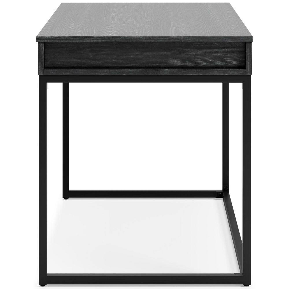 Sleek Black 36" Contemporary Home Office Desk with USB Port