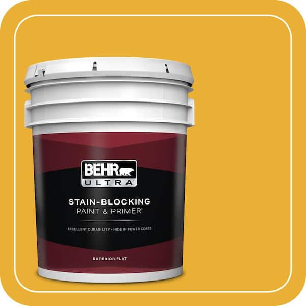 BEHR ULTRA 5 gal. #P280-7 Midsummer Gold Flat Exterior Paint & Primer