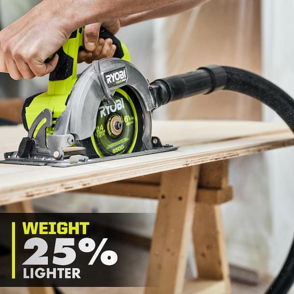 fordom Jolly grund RYOBI ONE+ HP 18V Brushless Cordless Compact 6-1/2 in. Circular Saw Kit  with 4.0 Ah HIGH PERFORMANCE Battery and Charger PSBCS01K1 - The Home Depot