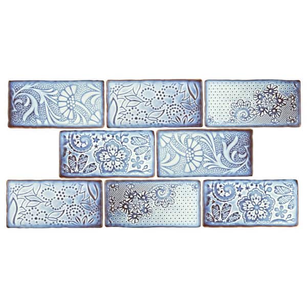 Merola Tile Antic Feelings Via Lactea 3 in. x 6 in. Ceramic Wall Take Home Tile Sample