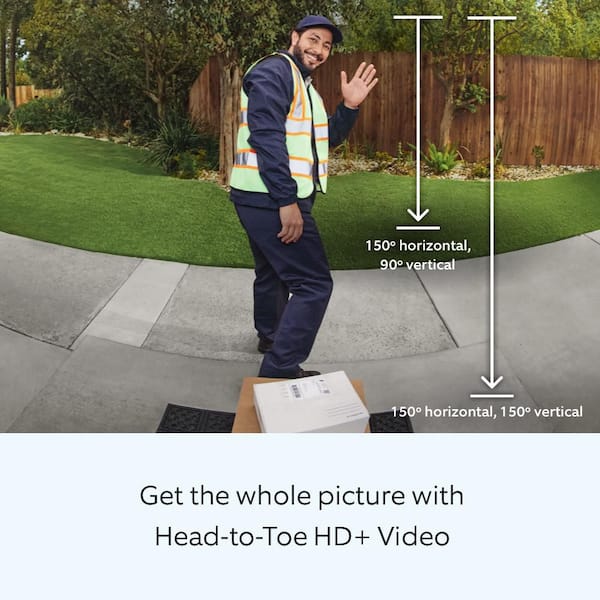 Ring Wired Doorbell Pro - Smart WiFi Video Doorbell Cam with Head-to-Toe HD Video, Bird's Eye View, and 3D Motion Detection
