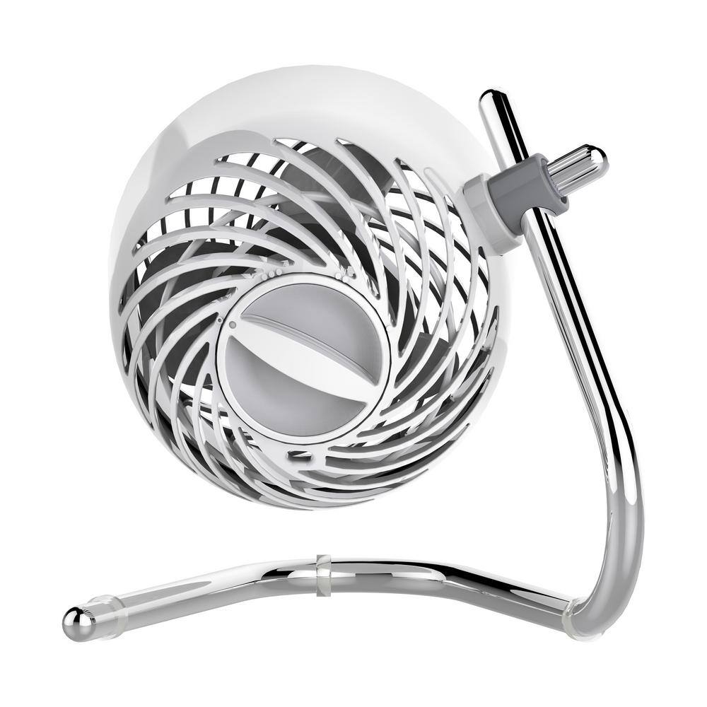 Ice White 3-Speed Table-Top Cooling Fan with Adjustable Tilt