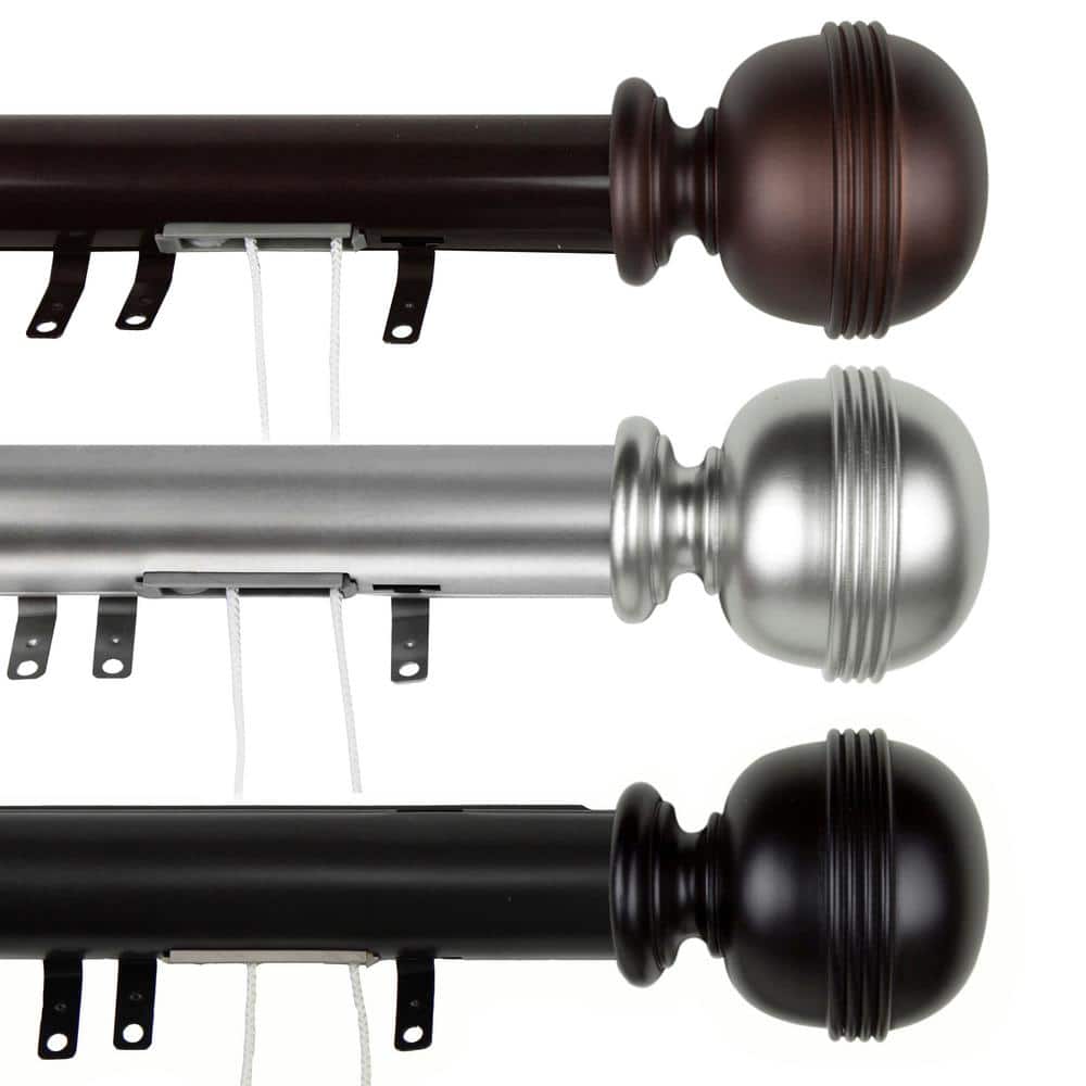 30 in. - 48 in. Jovian Decorative Traverse Rod with Sliders in Cocoa price history on PriceWatchPro