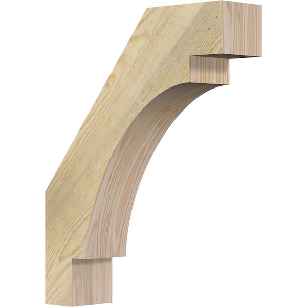 Ekena Millwork 4"W x 16"D x 20"H Merced Rough Sawn Knee Brace, Douglas Fir