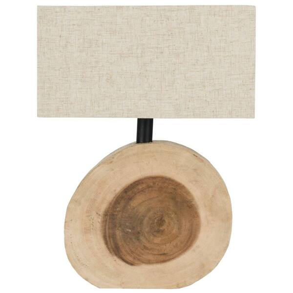 Safavieh Forester 12.6 in. Wood Body Natural Lamp