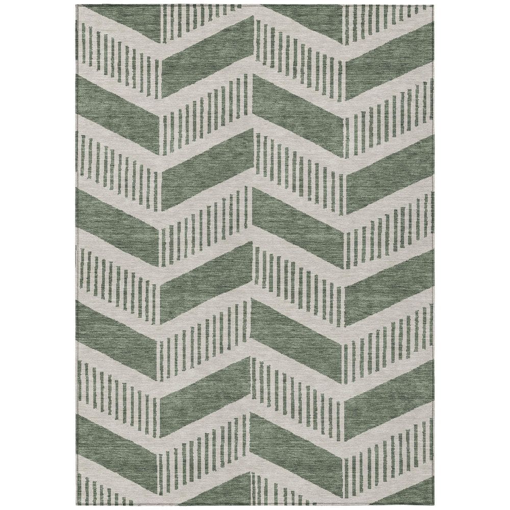 Chantille Machine Washable Indoor/Outdoor Abstract ACN2910 Basil 5 ft. x 7 ft. 6 in. Area Rug price history on PriceWatchPro