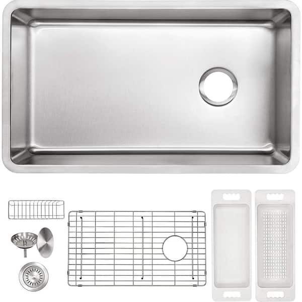 ZUHNE 16-Gauge Stainless Steel Undermount Kitchen Sink