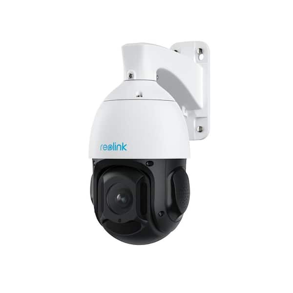 REOLINK Speedome Wired Outdoor 4K PTZ PoE IP Surveillance Security Camera with 5X Optical Zoom Auto-Tracking, Spotlights, White