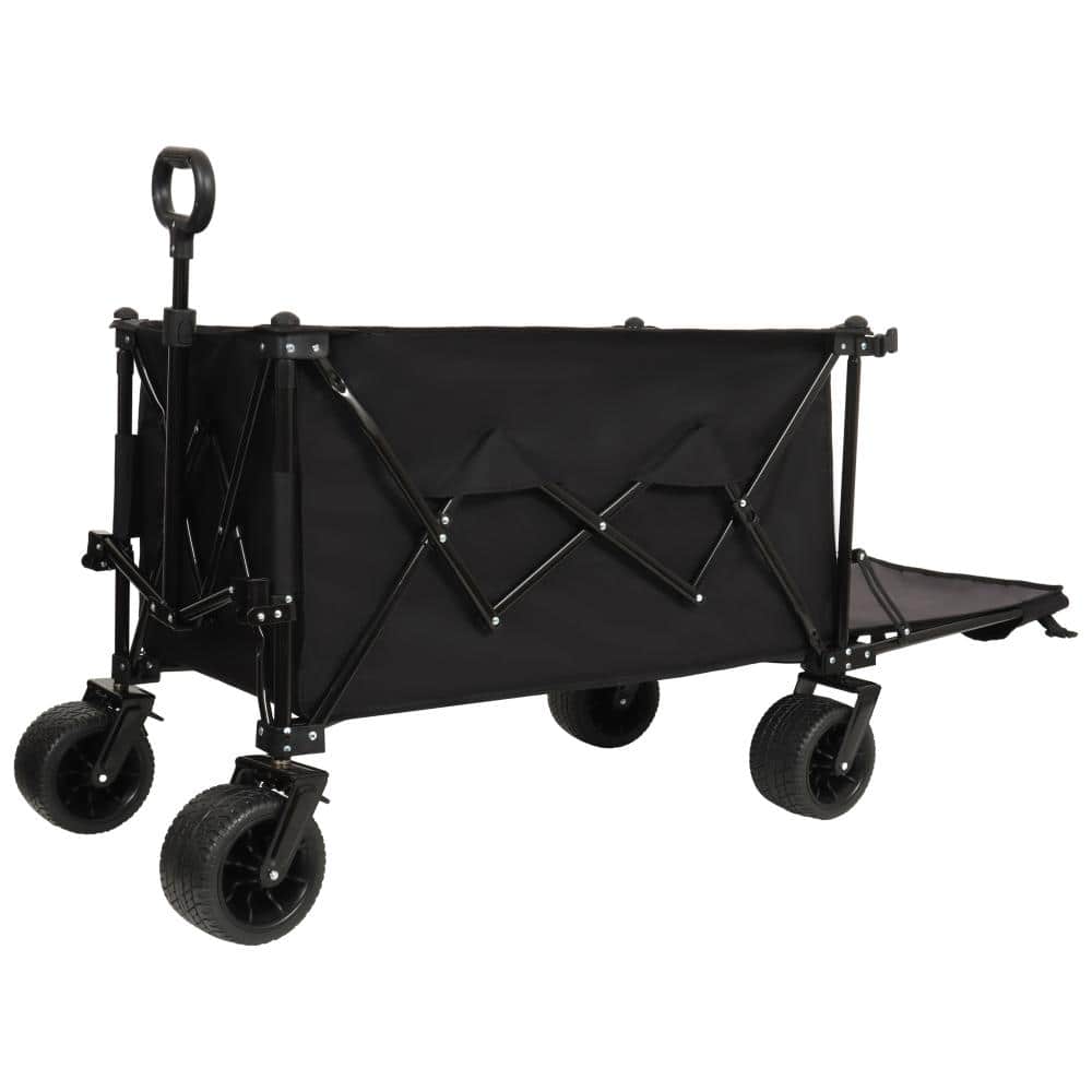 7 cu. ft. Steel  Expandable Utility Wagon Garden Cart with 360° All-Terrain Wheels in Dark Gray price history on PriceWatchPro