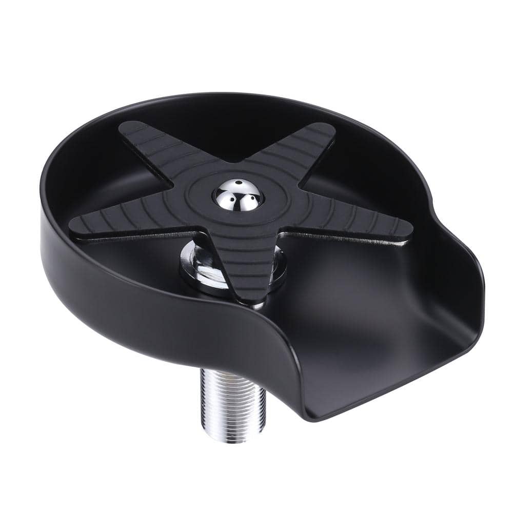 Stainless Steel Glass Rinser Cup Washer with Silicone Blade and Supply Lines for Kitchen Sinks in Matte Black price history on PriceWatchPro