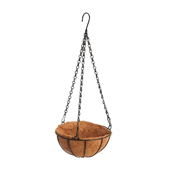 Unbranded Hanging Coconut Shell Vegetable Flower Pot Basket Planter Iron Art Garden Decor