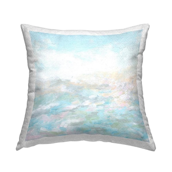 Stupell Industries Flowing Blue Landscape Outdoor Printed Throw Pillow by June Erica Vess