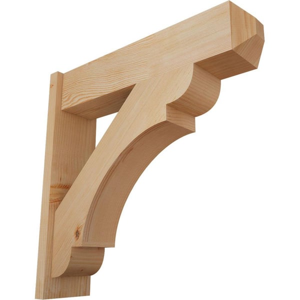 Ekena Millwork 8 in. x 30 in. x 30 in. Olympic Craftsman Smooth Douglas Fir Outlooker