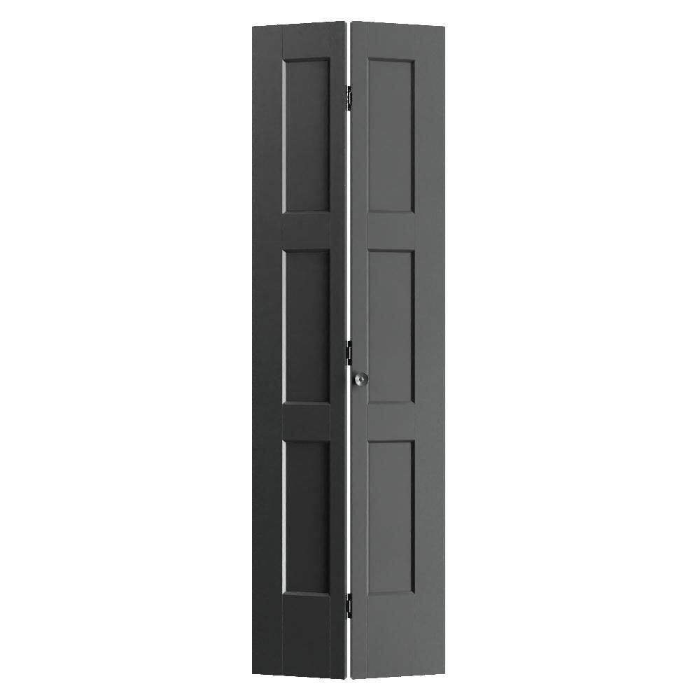 24 in. x 80 in. Jet Black Calden 3-Panel Hollow Core Interior Composite Bi-fold Door price history on PriceWatchPro