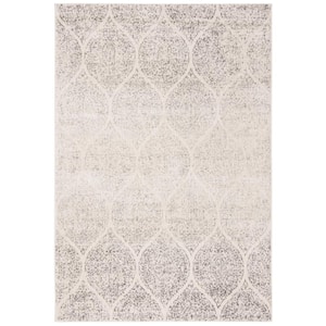 Madison Ivory/Silver 7 ft. x 9 ft. Medallion Area Rug