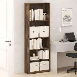 Furinno JAYA 5-Shelf Espresso Open Bookcase 14110R1CC - The Home Depot