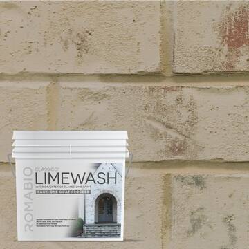 ROMABIO 0.67 Gal. Limewash Toscana Beige Interior/Exterior Paint 1012E7