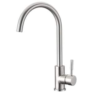 Single Hole Single-Handle Kitchen Faucet in Brushed Nickel