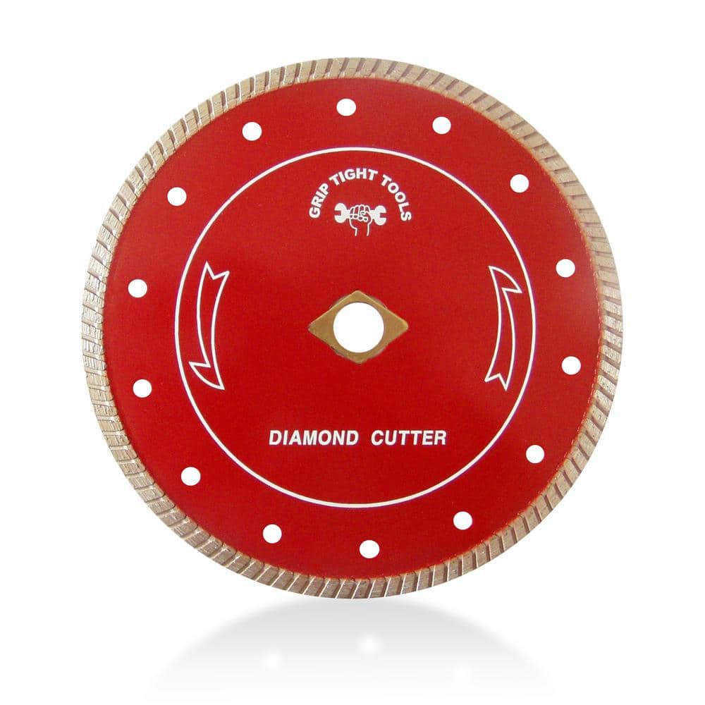 Grip Tight Tools 14 in. Premium Segmented Laser Welded Angle Drop Diamond Blade with Cooling U Gullets for Asphalt and Green Concrete B15505