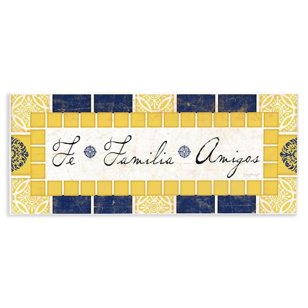 Stupell Industries Faith Family Friends by Jennifer Pugh Unframed Wall Plaque Typography Graphic Art Print 7 in. x 17 in.