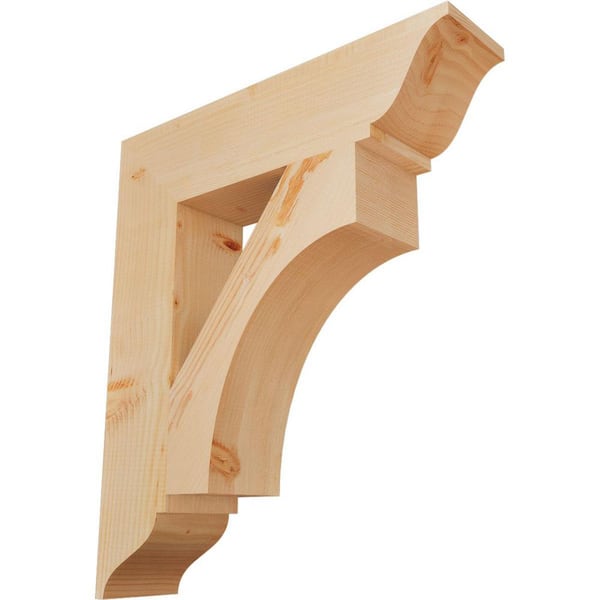 Ekena Millwork 5-1/2 in. x 26 in. x 30 in. Douglas Fir Westlake Traditional Smooth Bracket