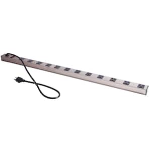 12-Outlet Aluminum Power Strip with 3 ft. Power Cord