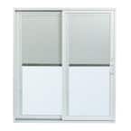 70-1/2 in. x 79-1/2 in. 200 Series White Left-Hand Perma-Shield Gliding Patio Door with White Int, Blinds and White Hdw