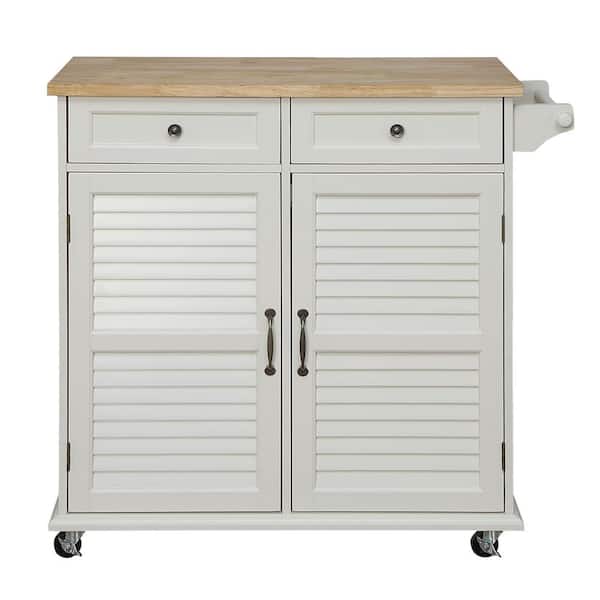 Easy Goods Living Portland Easy White Small Kitchen Cart