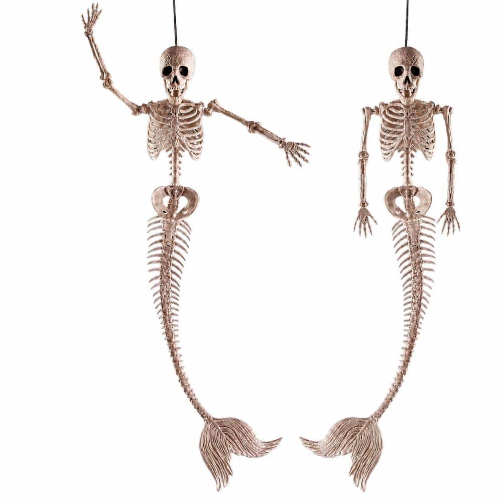 Mermaid Skeleton Hanging Plastic Bones Halloween Decorations price history on PriceWatchPro