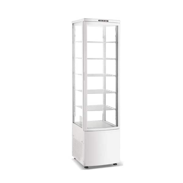 20.5 in. 10.9 cu. ft. Commercial Upright Display Refrigerator Refrigerated Display Case with Wheels in White