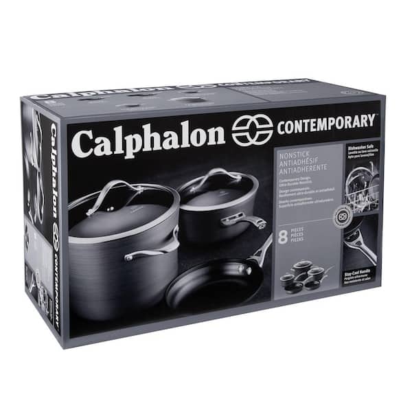 Calphalon Contemporary Hard-Anodized Aluminum Nonstick Cookware, Omelette  Pan, 8-inch, Black