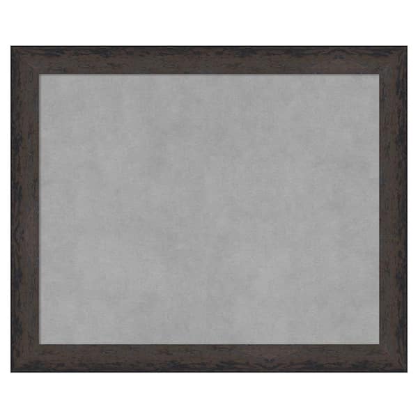 Amanti Art Dappled Black Brown Narrow 23 in. x 19 in. Framed Magnetic Board