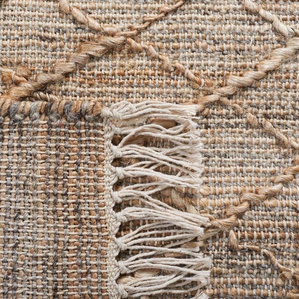 Handmade Beige Cotton Non-slip 8' x 10' Area Rug